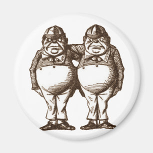 Aimant Tweedle Dee et Tweedle la sépia de Dum