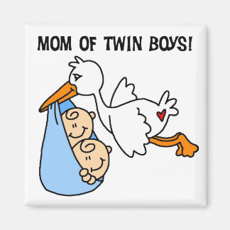 Aimant Twin Boys Maman-Stork Tshirts et cadeaux