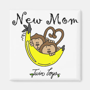 Aimant Twin Boys New Mom Tshirts et cadeaux