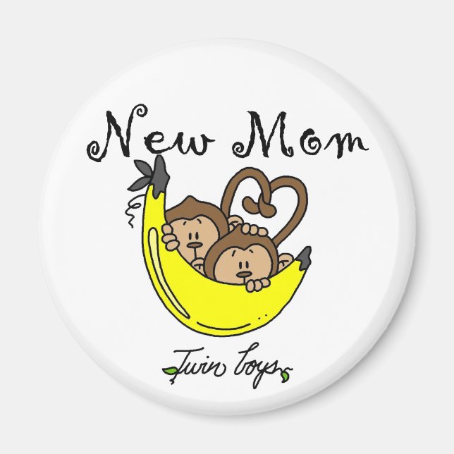 Aimant Twin Boys New Mom Tshirts et cadeaux (Devant)