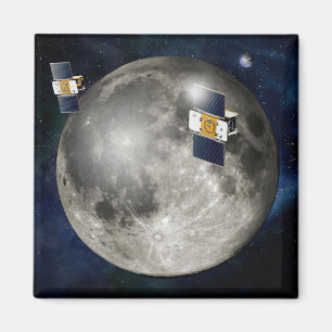 Aimant Twin Grail Spacecraft Orbitant La Lune.