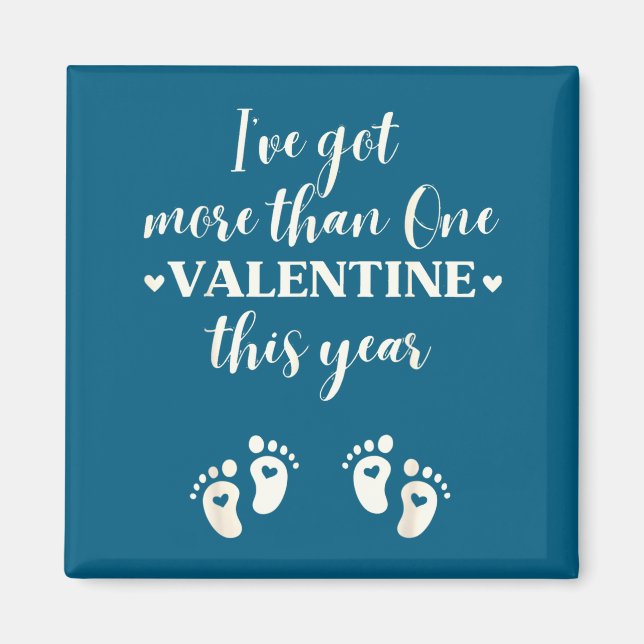 Aimant Twin Pregnancy Announcement Gift For Pregnant Frie (Devant)