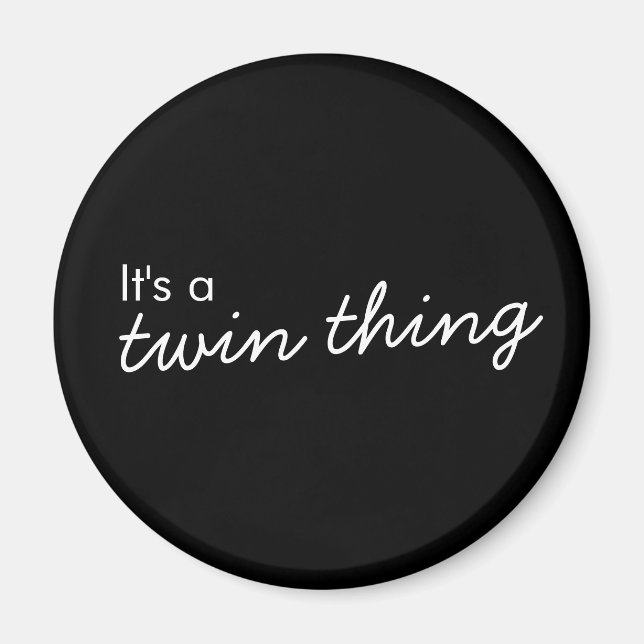 Aimant Twin Thing | Black Modern Matching Twintuition (Devant)