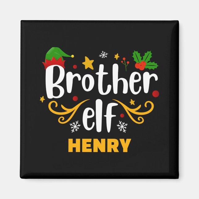 Aimant Tygraphy Brother Elf Fun Family Matching T Shirt  (Devant)