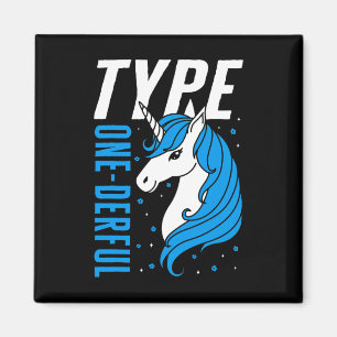 Aimant Type One Derful Unicorn T1d Girls Diabetes Award