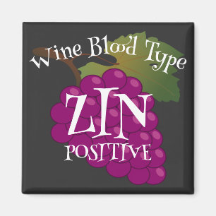 Aimant Type sanguin Vin Zin Positif o ab b négatif