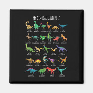 Aimant Types De Dinosaures Alphabet A-z Abc Dino Identiqu