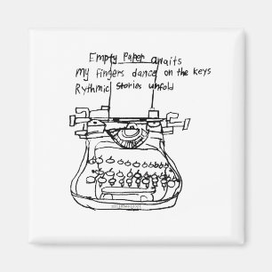 Aimant Typewriter haiku