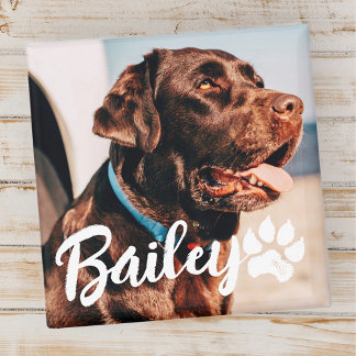 Aimant Typographie Cool simple et moderne Nom et photo