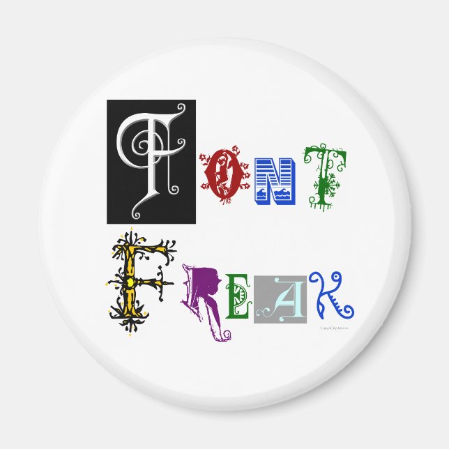 Aimant Typographie Font Freak (Devant)