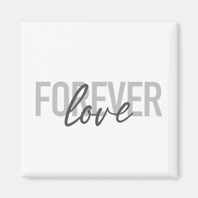 Aimant Typographie moderne, simple, cool de Forever Love (Devant)