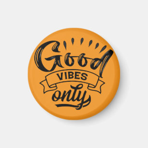 Aimant Typographie Pinceau Good Vibes Only
