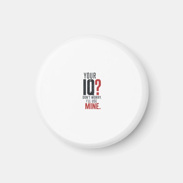Aimant Typographie Sarcasique Smart IQ (Devant)
