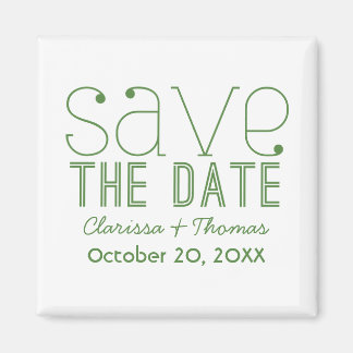 Aimant Typographie tendance Enregistrer l'aimant de date,