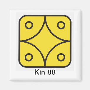 Aimant Tzolkin Estrela Amarela Kin 88