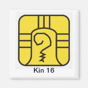Aimant Tzolkin Guerreiro Amarelo Kin 16