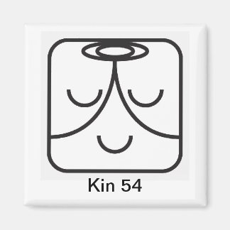 Aimant Tzolkin Mago Branco Kin 54