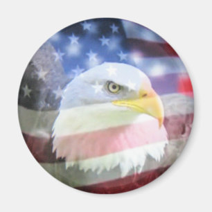 Aimant U.S.A. Eagle et drapeau