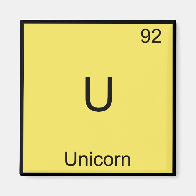 Aimant U - Unicorn Funny Chimie Élément Symbole Tee (Devant)