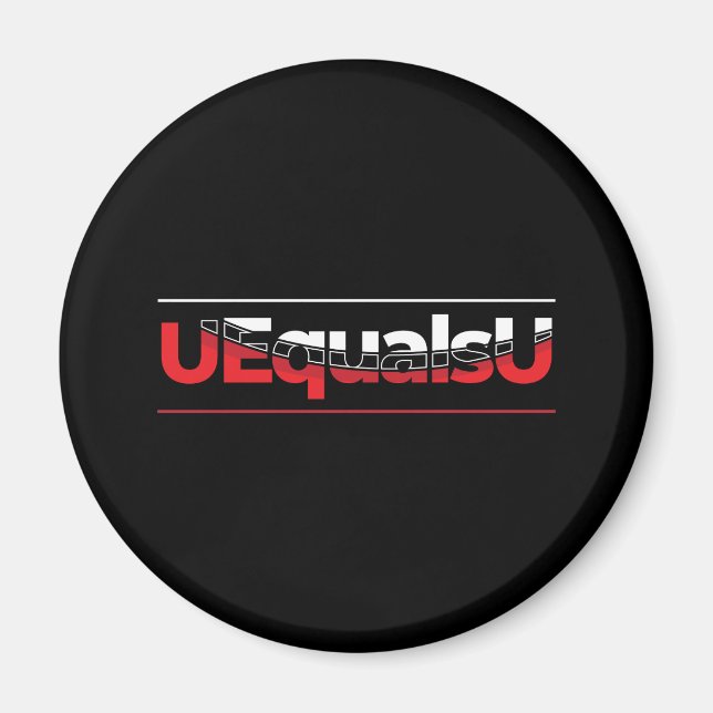 Aimant UEqualsU VIH Typographie indétectable Art (Devant)