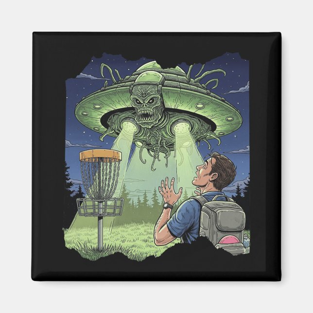 Aimant Ufo Disc Golf - Bateau Spatial Extraterrestre Plan (Devant)