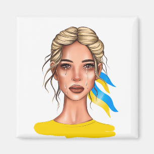 Aimant Ukrain Stop War Blonde