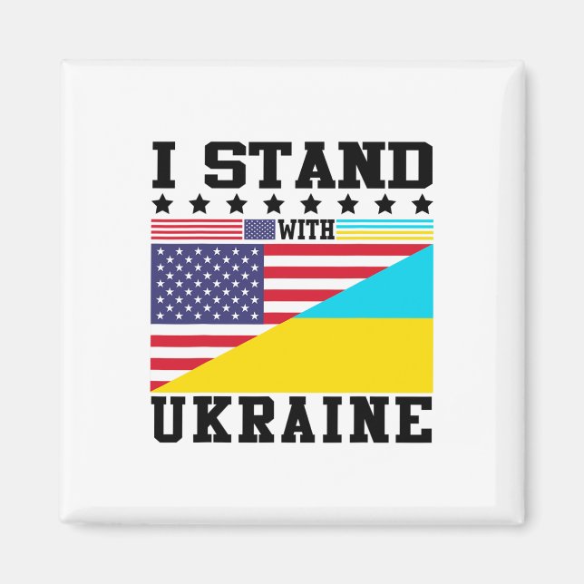 Aimant Ukraine American Pride Vintage Retro Ukrainian Fla (Devant)