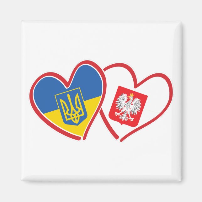 Aimant Ukraine-and-Polish-Eagle-Flag (Devant)