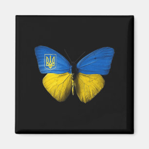 Aimant Ukraine Butterfly Ukraine Ukrainien Drapeau Amour 
