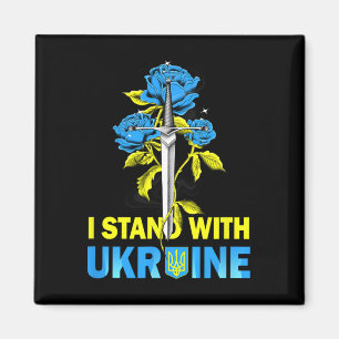 Aimant Ukraine Drapeau Ukrainien Épée Ukraine Je Suis Ave