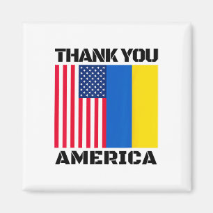 Aimant Ukraine Merci Amérique Soutien Américain