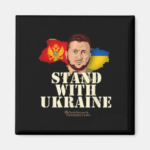 Aimant Ukraine Monténégro Volodymyr Zelensky Soutenez l'U
