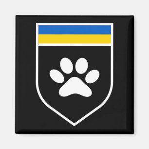 Aimant Ukraine Pet Awareness Flag Soutien aux animaux de