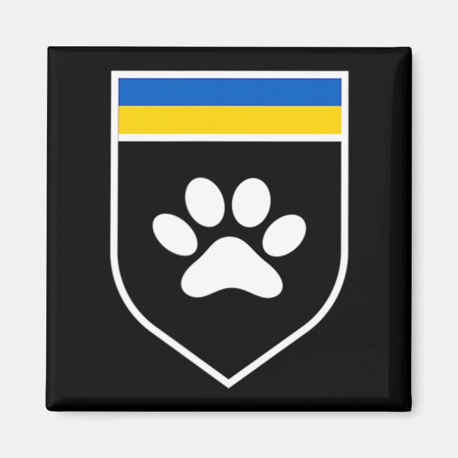 Aimant Ukraine Pet Awareness Flag Soutien aux animaux de  (Devant)