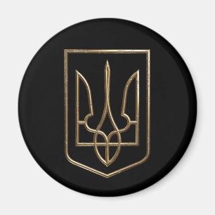 Aimant Ukraine Trident Gyrfalcon Crest doré