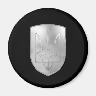 Aimant Ukraine Trident Gyrfalcon Crest Silver Look