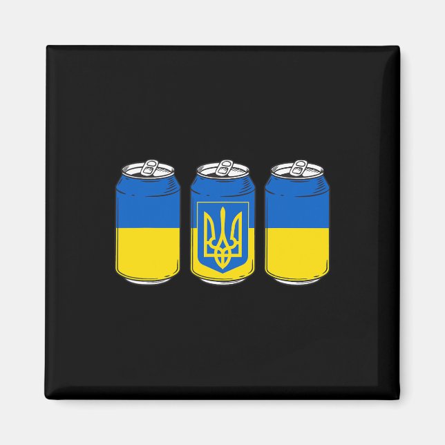 Aimant Ukraine Ukraina Drapeau Pivo Urss Canette de bière (Devant)