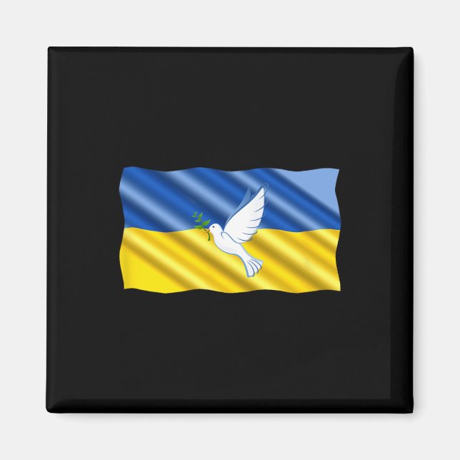 Aimant Ukraine Ukrainienne Priez pour l'Ukraine  (Devant)