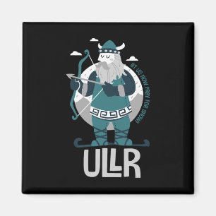Aimant Ullr dieu nordique de la neige saint patron des sk