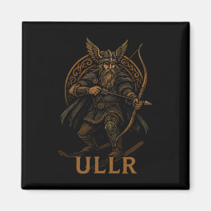 Aimant Ullr dieu nordique du tir à l'arc et du ski