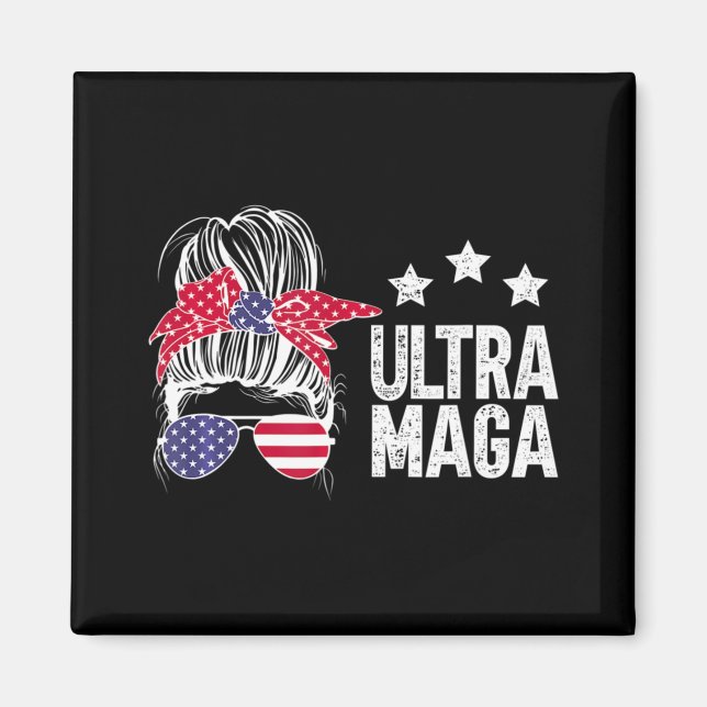 Aimant Ultra Maga Messy Bun 5 (Devant)