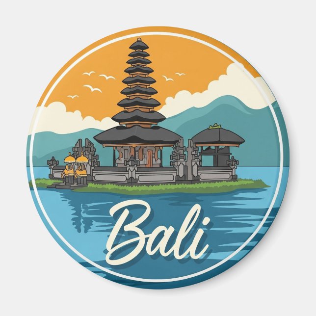 Aimant Ulun Danu Bali Indonésie Résumé Voyage (Devant)