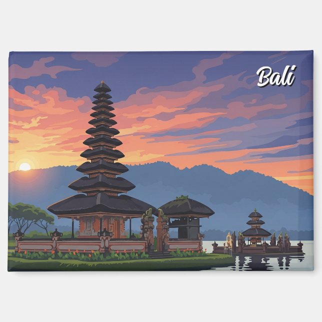 Aimant Ulun Danu Bali Indonésie Voyage (Recto)