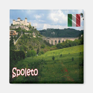 Aimant UMB010 SPOLETO, Panorama, Ombrie, Italie, Frigo
