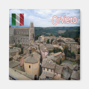 Aimant UMB019 ORVIETO, Vue aérienne, Ombrie, Italie, Frig