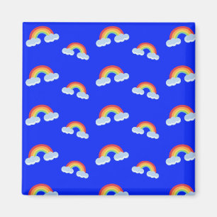 Aimant Un arc-en-ciel mou avec un Motif nuageux