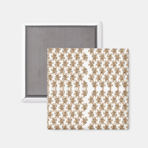 Aimant un arrière - plan blanc avec des fleurs marron