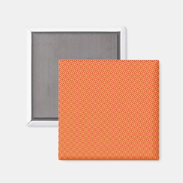 Aimant un arrière - plan orange et jaune avec de petits c (Recto/Verso)