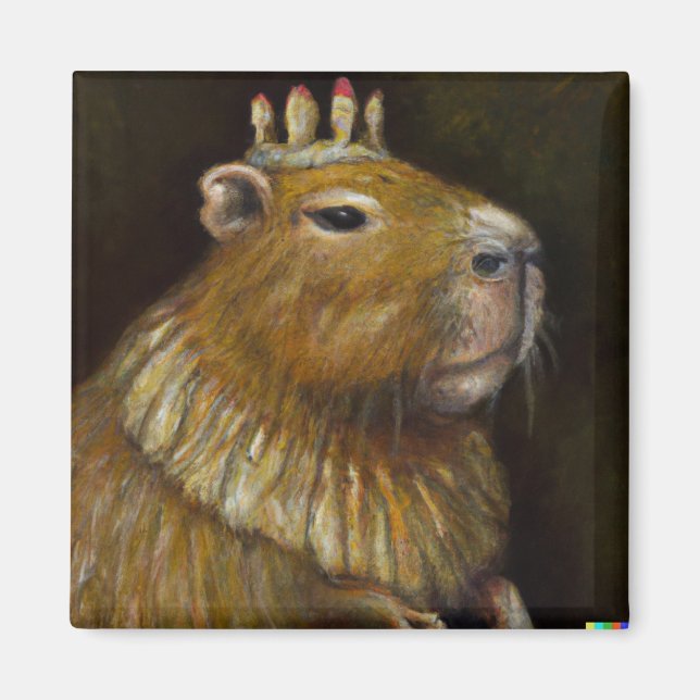 Aimant Un autre portrait drôle de Capybara (Devant)