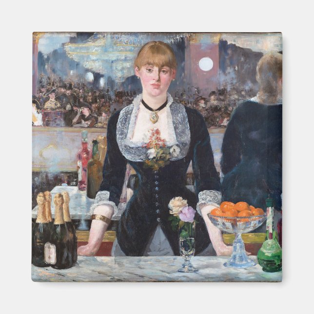 Aimant Un bar aux Folies-Bergere, Manet (Devant)